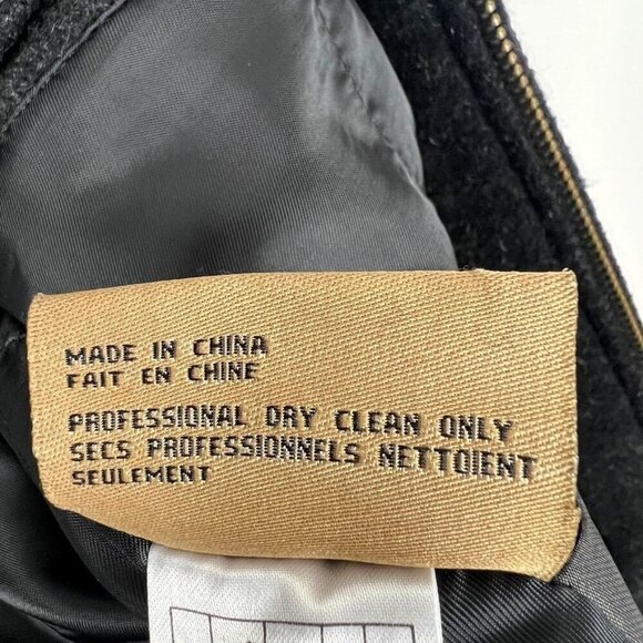 Columbia Wool Blend Classic Bomber Jacket. Quilted Lining. Charcoal Grey. Size M - Picture 10 of 15